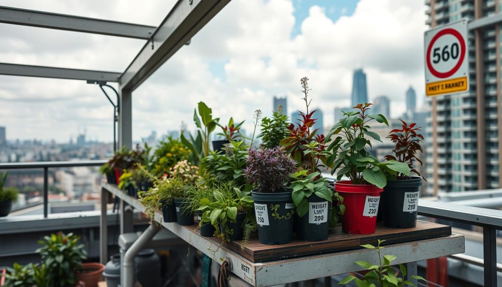 Rooftop gardening weight limits