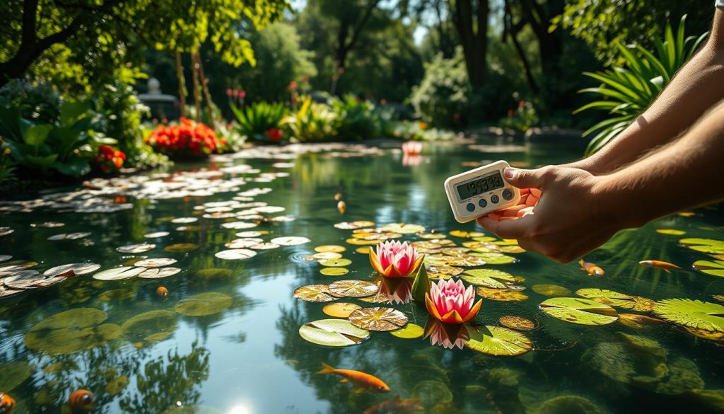 Water quality testing for aquatic gardening
