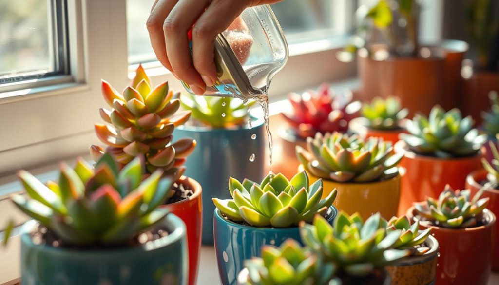 Watering succulents properly