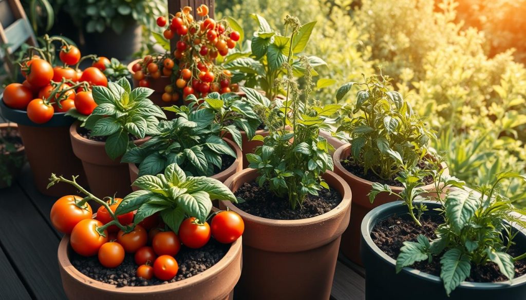 growing veggies in containers