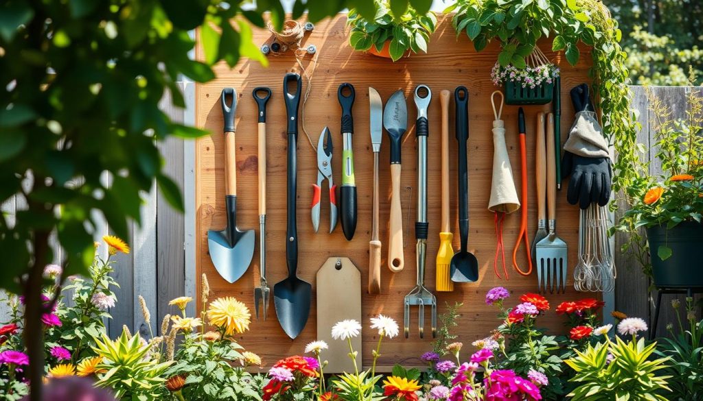 simple garden tool storage