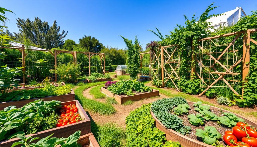 unique vegetable garden arrangements