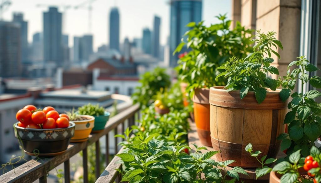 urban container gardening pots